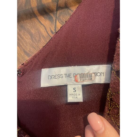 DRESS the POPULATION Elisa Lace Midi Dress PARTY COCKTAIL Size Small S - Picture 4 of 10